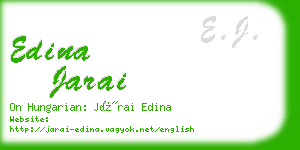 edina jarai business card